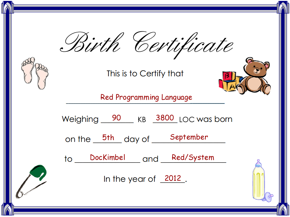 birth certificate